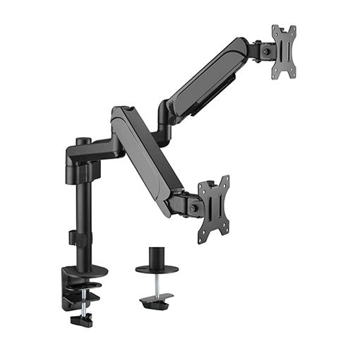 Brateck Dual Monitors Pole-Mounted Gas Spring Monitor Arm Fit Most 17'-32' Monitors Up to 9kg per screen VESA 75x75/100x100 Brateck Dual Monitors Pole-Mounted Gas Spring Monitor Arm Fit Most 17'-32' Monitors Up to 9kg per screen VESA 75x75/100x100